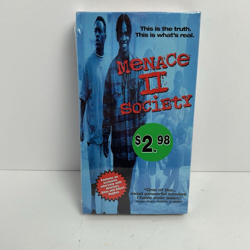 New Menace II to 2 Society VHS Tape Sealed 1993 Larenz Tate Watermarks